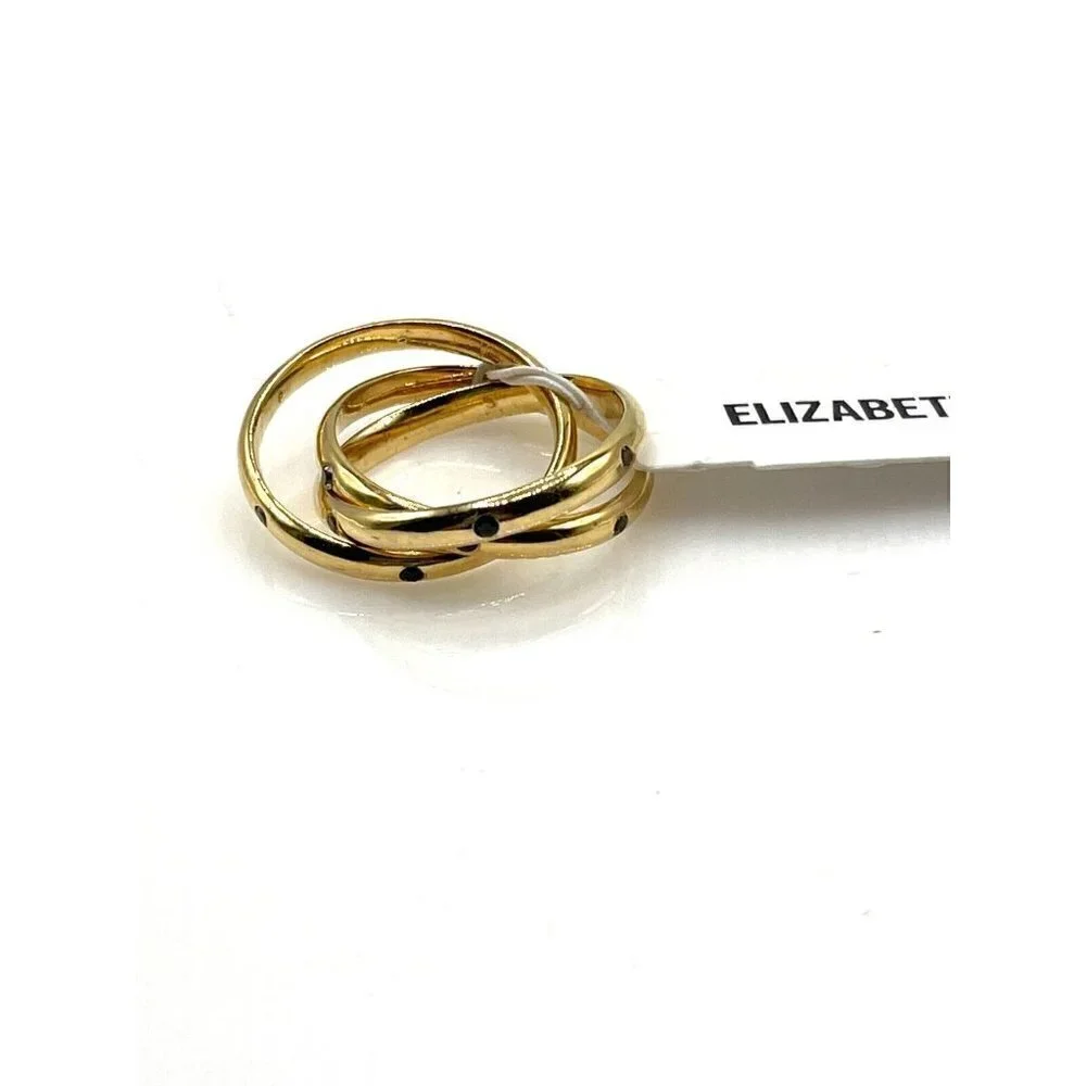 NWT Elizabeth & James Ollie Mila Triple Intertwined Topaz Spinel Ring Size 6
